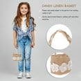 thumbnail image 1 of GETAJGHSD 4Pcs Banquet Storage Basket Khaki Linen Burlap Candy Holder Portable Wedding Decor, 1 of 5