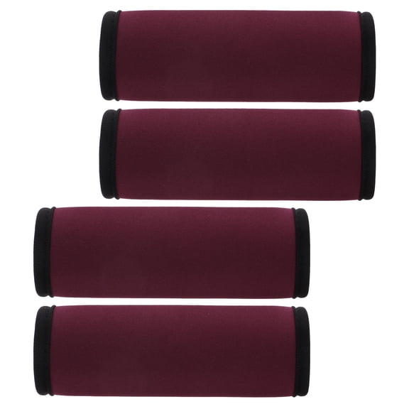 GETAJGHSD 4Pcs Barbell Cushion Pads Dark Red Neoprene Sleeve Covers for Comfortable Weightlifting Grip
