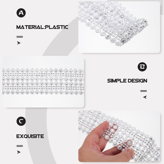 GETAJGHSD 4Pcs Multi Function Craft Trim Silver Plastic Round Clothes Supply Christmas