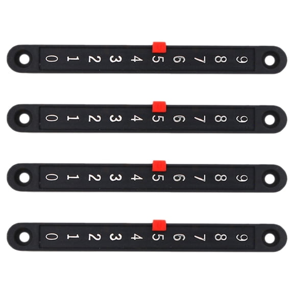 GETAJGHSD 4-Pack Black Plastic Foosball Scoreboard Accessories with Bar Style Score Keeper for Table Soccer Games
