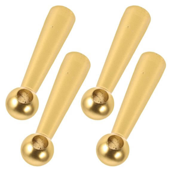 GETAJGHSD 4Pcs Glass Cabinet Railing Post End Cap Furniture Hardware Connector in Golden Metal