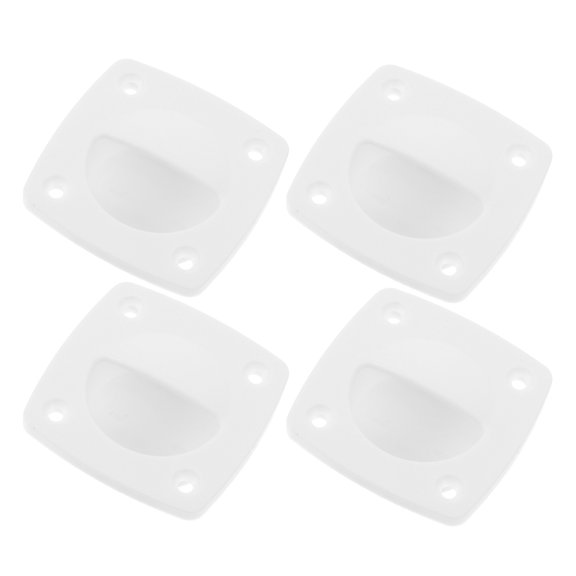 GETAJGHSD 4Pcs Marine Hatch Pull Handles White Nylon Flush Boat Pull Handle Stable Grip Design