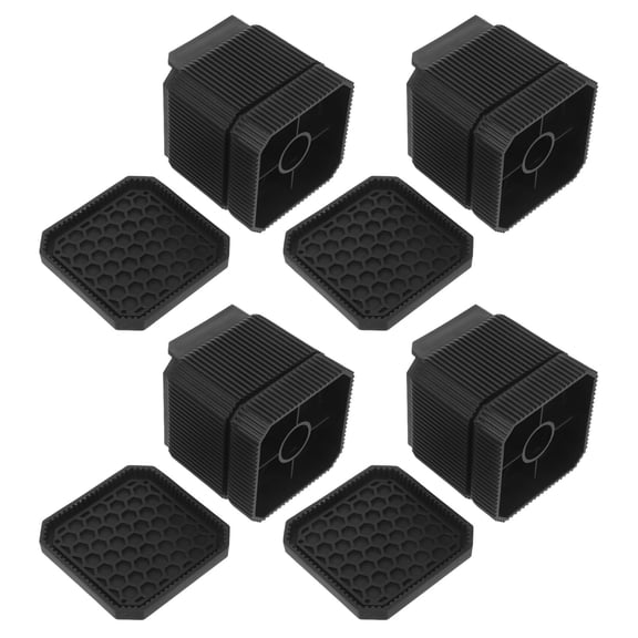 GETAJGHSD 4Pcs Non Skid Black Furniture Riser Pads for Sofa Bed Table and Chair Height Extenders