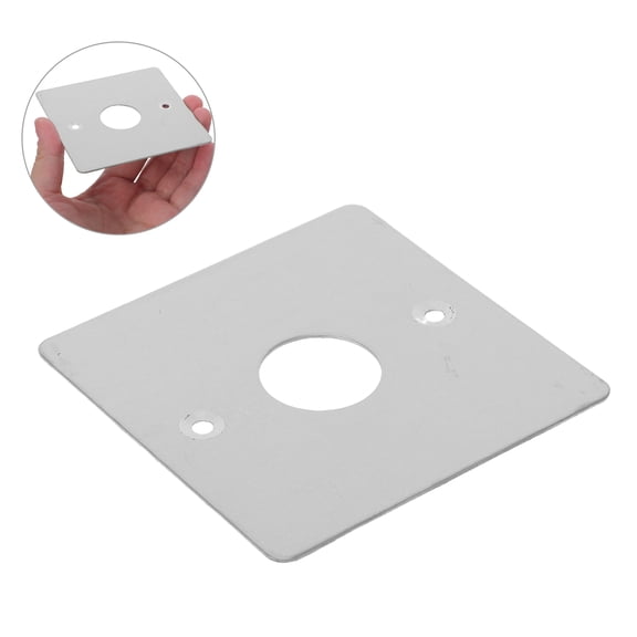 GETAJGHSD 4Pcs Plated Silver Metal Blank Outlet Cover Plates Dust Protection Electrical Wall Plate