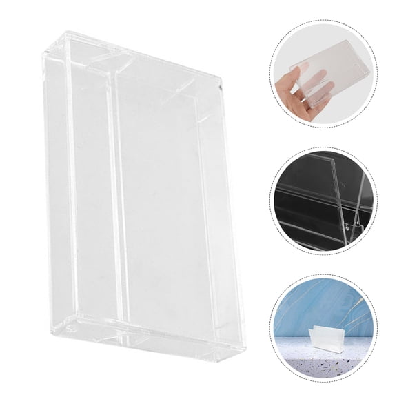 GETAJGHSD 4Pcs Retro Style Transparent Cassette Tape Organizer Box for Home Display