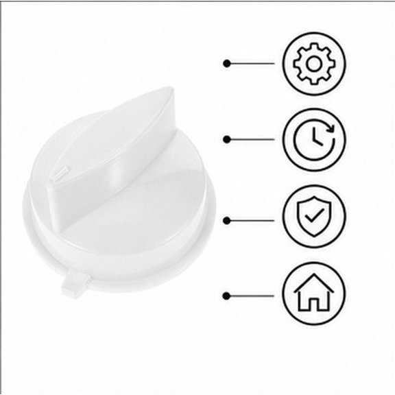 GETAJGHSD 4Pcs Stove Control Knob Replacement White Plastic Modern Design for Kitchen Appliances