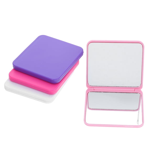 GETAJGHSD 4Pcs Vintage Style Compact Folding Mirror with Magnified Side Portable for Travel Use