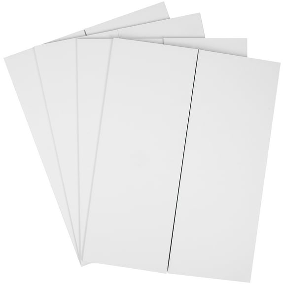 GETAJGHSD 4Pcs White Trifold Presentation Board Corrugated Display for Professional Project Showcases
