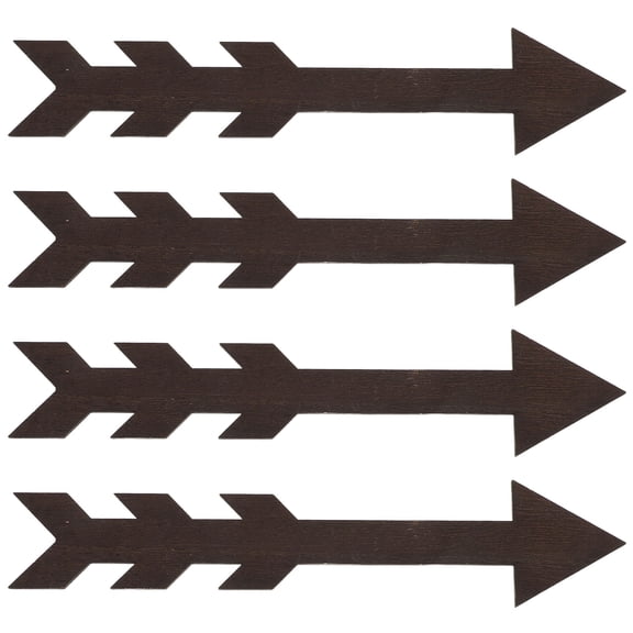 GETAJGHSD 4Pcs Wooden Arrow Wall Signs Coffee Solid Wood Rustic Farmhouse Style Wall Hanging Decor