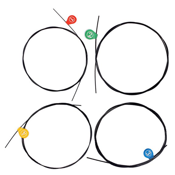 GETAJGHSD 4Pcs Black Nylon Ukulele A Enhanced Brightness Durable Material