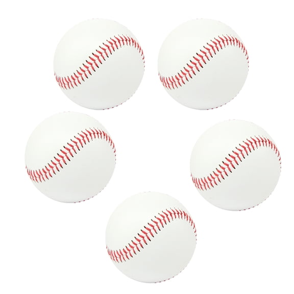 GETAJGHSD 5Pcs Professional No 9 Baseball Training Balls White Composite Cork and Rubber Center