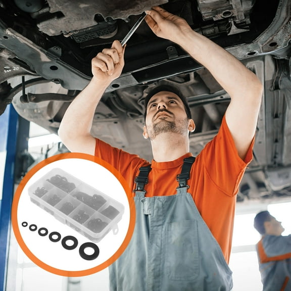 GETAJGHSD 500Pcs Nylon Flat Washer Assortment Set for Marine Connections in 12x6.6cm