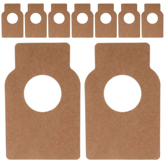 GETAJGHSD 50Pcs Blank Kraft Paper Wine Bottle Neck Tags for Rustic Wine Label Maker and Tasting Events