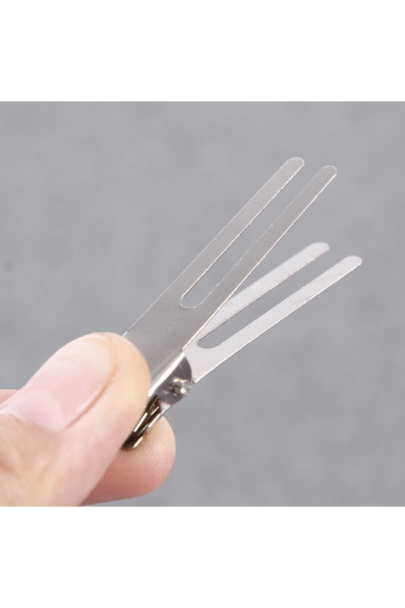 Metal Alligator Clips Plated Silver Double Prong for Styling and Decoration 50Pcs