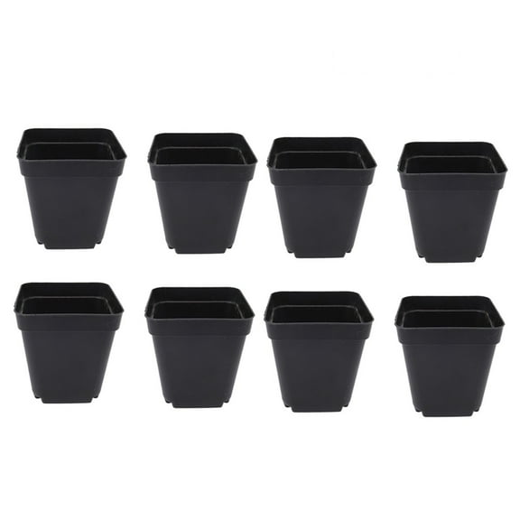 GETAJGHSD 50-Pack Small Square Black Planter Pots for Office, Restaurant, Business Decor and Indoor Gardening