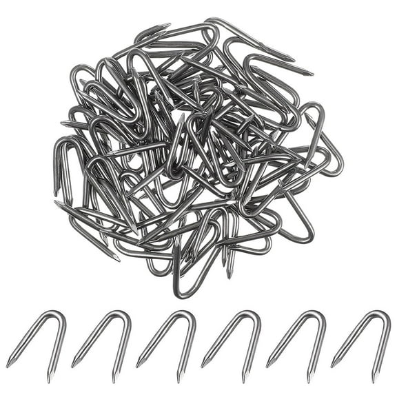 GETAJGHSD 50Pcs U Shaped Fence Pegs for Outdoor Fence Fixing Strong Rust Resistant Material