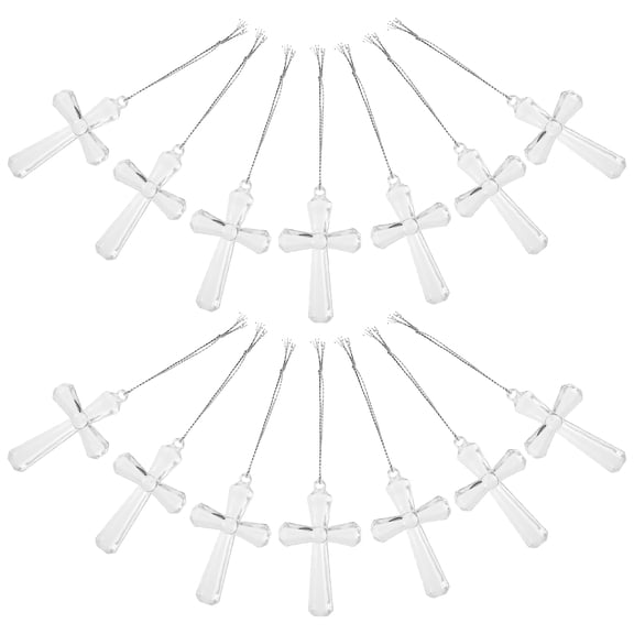 GETAJGHSD 50pcs DIY Suncatcher Cross Suncatcher Kit Acrylic Transparent for Christian Users Easter Celebration