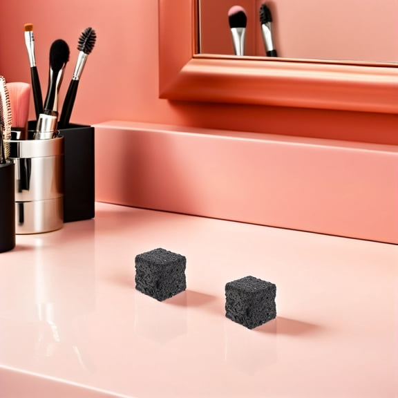 GETAJGHSD 5Pcs Black Volcanic Stone Diffuser for Essential Oils Small Oil Diffuser for Desk