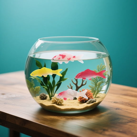 GETAJGHSD 5Pcs Floating Plastic Koi Fish Figurines Aquarium Decor Artificial Small Fish
