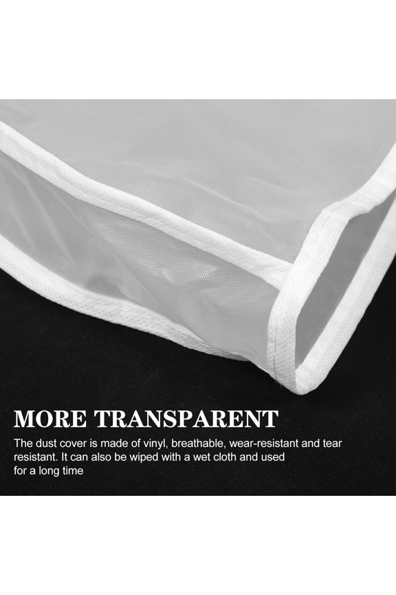 5Pcs Peva Garment Shoulder Covers White Clothes Storage Bags Suitable for Travel