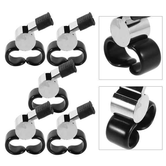 GETAJGHSD 5Pcs Metal Referee Finger Whistle with Loud Crisp Sound for Soccer Football Volleyball