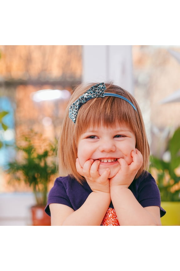 5Pcs Fashion Hair Hoop Leopard Print Cloth Headbands for Going Out