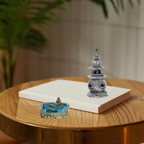 GETAJGHSD 5Pcs Resin Micro Landscaping Decor Potted Plants Adornments for Mini Garden Decoration 2.5X0.9In