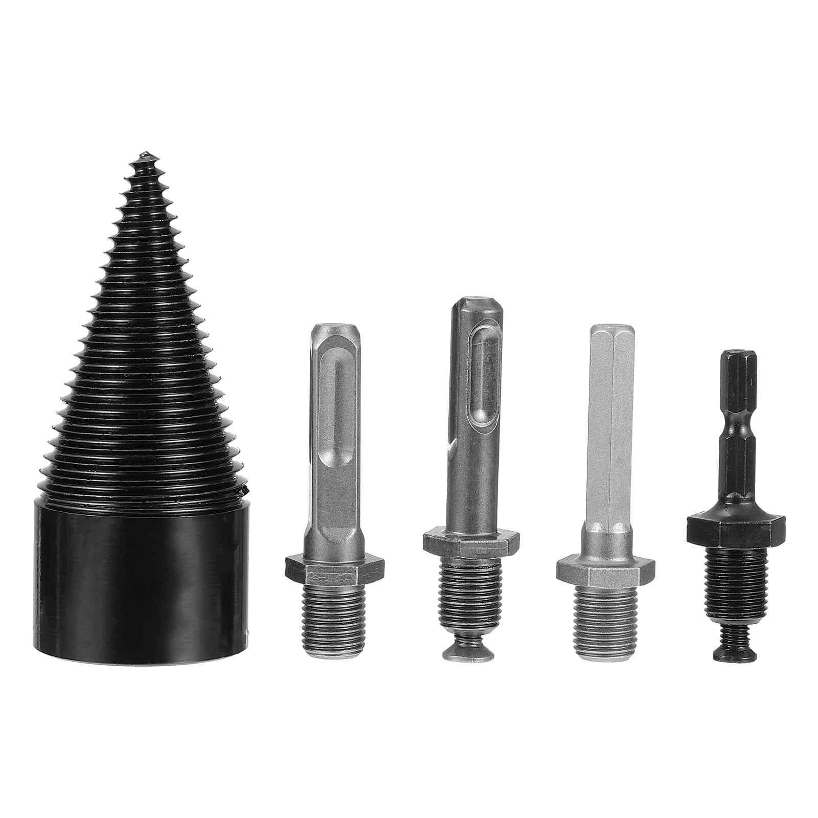 GETAJGHSD 5Pcs Steel Grey Conical Drill Bit for Camping 9.5x1.6in