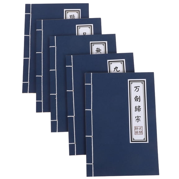 GETAJGHSD 5Pcs Traditional String Bound Notebook with Ancient Script Cover Vintage Style