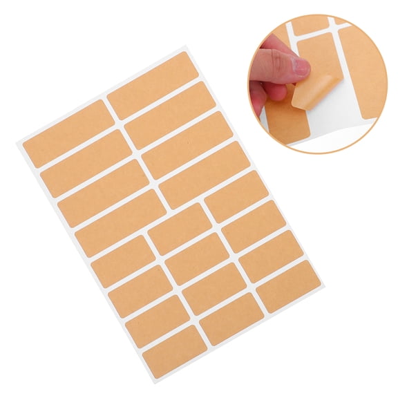 GETAJGHSD 600Pcs Adhesive Product Label Sheets Printable Bottle Labels Stickers for Kitchen Oil and Spice Jars