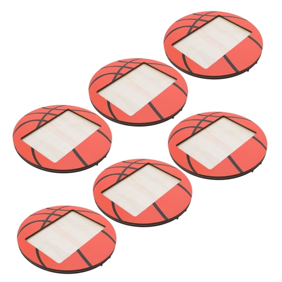 GETAJGHSD 6Pcs Light Brown Basketball Photo Frames with Stand for Home Decor