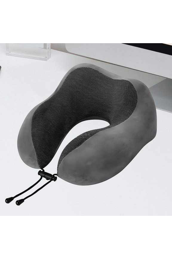 6Pcs Adjustable Neck Pillow Straps for Travel Black Elastic Fixing Rope