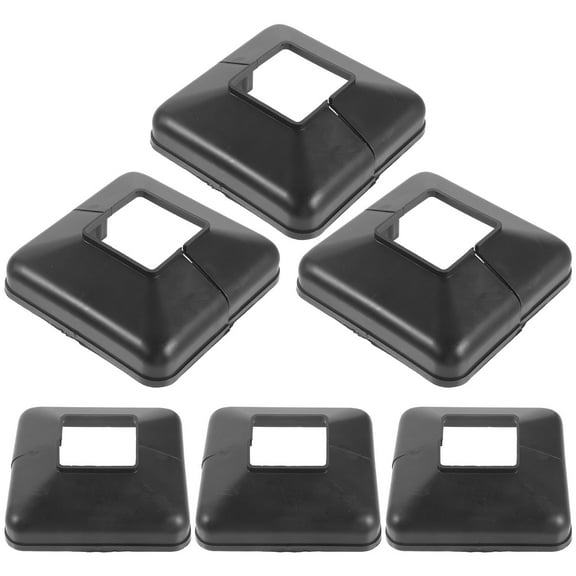 GETAJGHSD 6Pcs Black Vinyl Post Covers Decorative Fence Post Caps with Easy Install Design