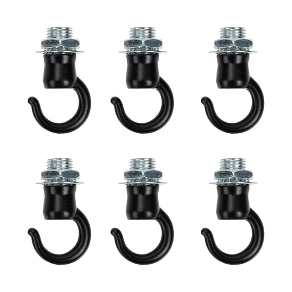 GETAJGHSD 6Pcs Heavy Duty Ceiling Hook for Home Plants Bird Feeder Lantern Black