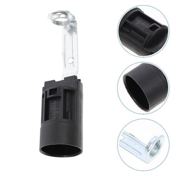 GETAJGHSD 6Pcs Household Light Socket Black Lamp Base Compatible with E14 Bulb Holder Easy Installation