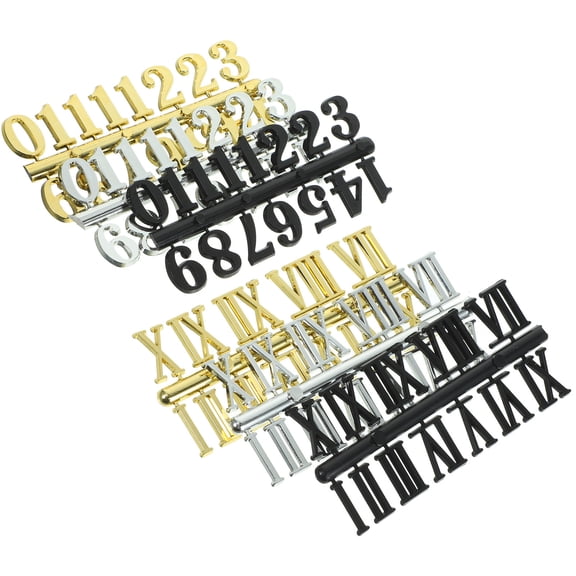 GETAJGHSD 6Pcs Plastic Clock Numerals Assorted Colors Arabic Digital Numbers for Clock