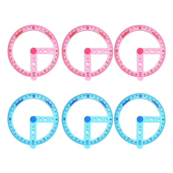 GETAJGHSD 6Pcs Multifunctional Ruler Assorted Color Plastic Angle and Length Measurement for Personal Drawing
