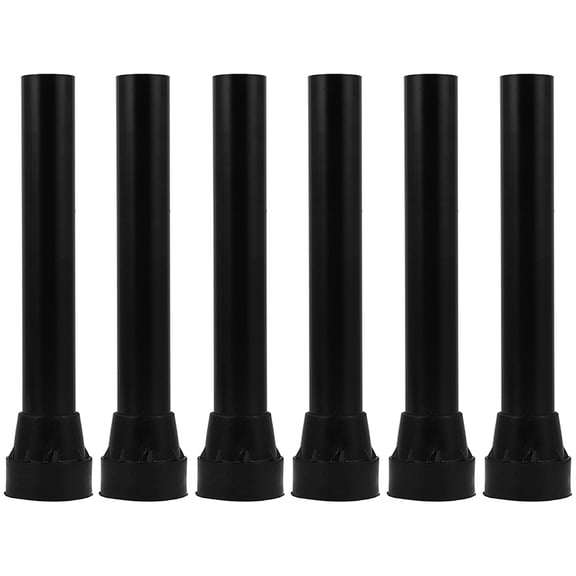 GETAJGHSD 6Pcs Replacement Trampoline Leg Tubes with Rubber Pads Weather Resistant Black