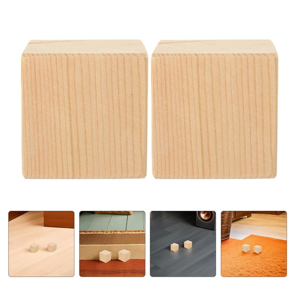 GETAJGHSD 6Pcs Non Slip Wood Bed Risers Heavy Duty Furniture Raising Blocks
