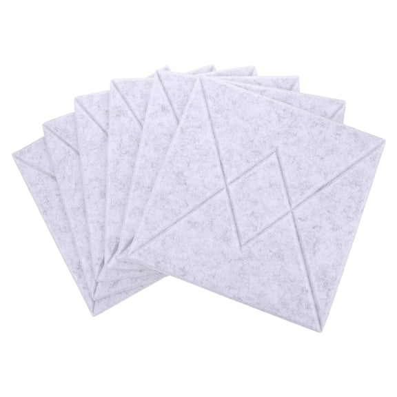 GETAJGHSD 6Pcs Soundproof Grey Bulletin Board Panels Polyester Acoustic Wall Tiles for Office Organization