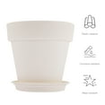 thumbnail image 1 of GETAJGHSD 6Set Round Plastic Flower Pots with Tray for Home Decor Indoor Use, 1 of 8
