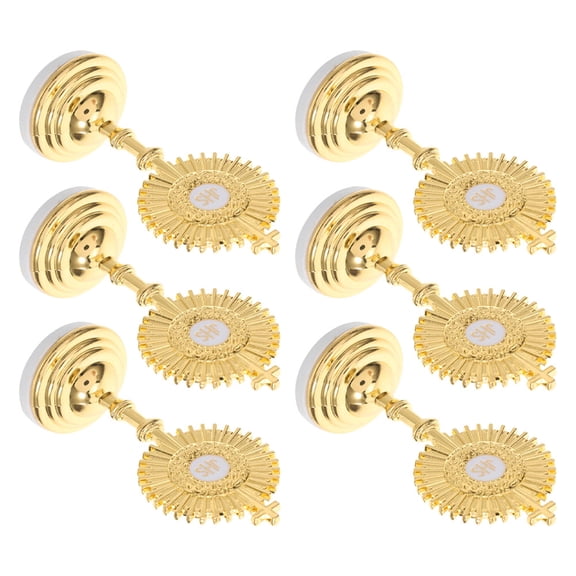 GETAJGHSD 6pcs Golden Metal Cross Crucifix Jesus for Spiritual Anchor Artistic Craftsmanship for Church Use