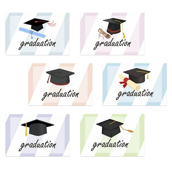 GETAJGHSD 6sets Graduation Cards Delicate Doctor Hat Design For School Graduation Celebrations And Thank You Messages