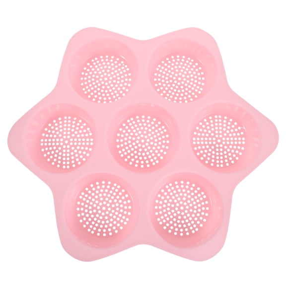 GETAJGHSD 7-Cavity Silicone Egg Bite Pan Baking Uniform Shaping for Home Bakers 1Pcs Pink