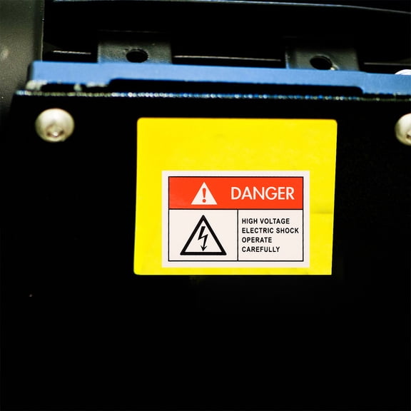 GETAJGHSD High Voltage Warning Electric Shock Stickers with Clear, Design for Industrial Use