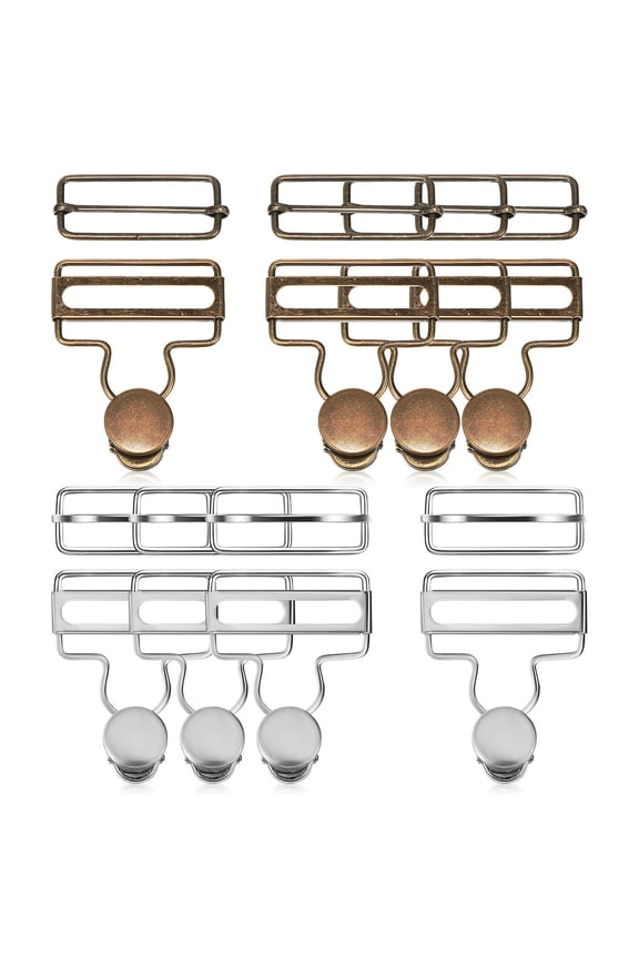 8 Sets Overall Strap Adjuster Metal Buckles Assorted Color Clothing Accessories