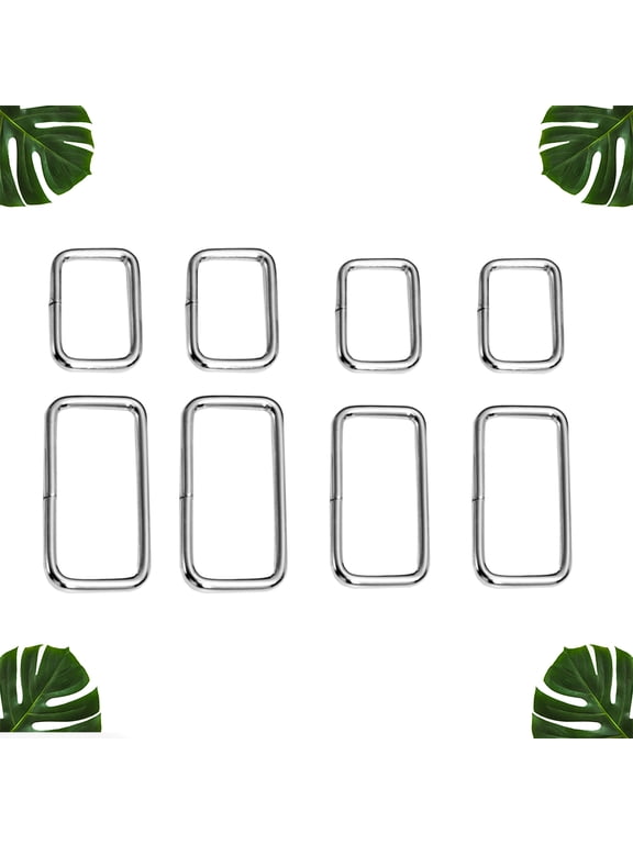 80Pcs Metal Bag Accessories, Zinc Alloy Square Buckles for Backpack, Tote, Handbag, Purse Strap Hardware, Craft