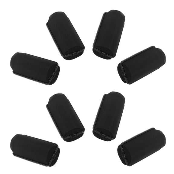 GETAJGHSD 8Pcs Black Flexible Hair Curlers Cloth Sponge Rods for Easy No Heat Hair Styling