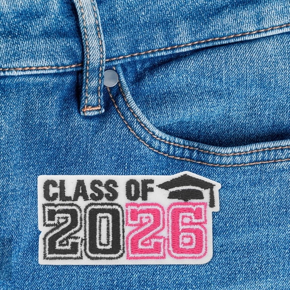 GETAJGHSD 8Pcs Graduation Iron on Patches for Jeans Hats Backpacks Multi Color DIY Fabric Stickers