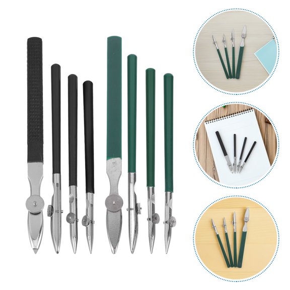 GETAJGHSD 8Pcs Professional Adjustable Ruling Pen Set for Technical Drawing and Illustration Art